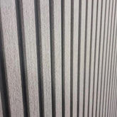 Waterproof Ash Grey Slatted Wall Panels – WPC Wood Effect | Fast UK Delivery
